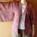 Haori In Dark Red With Finely Dotted Beige Pattern, From Japan, Size M L, Cardigan, Blouse, Top, Shirt
