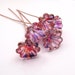 RESERVED for Kim - Potpourri - flower headpins, rose, pink, purple, copper wire