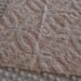 Vintage Chenille, pale pink base with white chenille,16" x 20-1/2" fabric piece