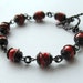 CLEARANCE 20% OFF Serafina bracelet with faceted Czech glass and black copper