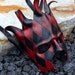 Black and Red Jester Handmade Leather Mask