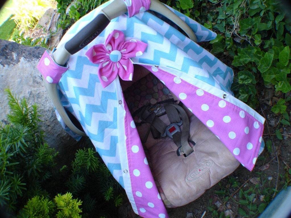Girl Car seat Canopy / Car seat cover / car seat canopy
