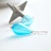 Aqua Blue Glass Teardrop Earrings