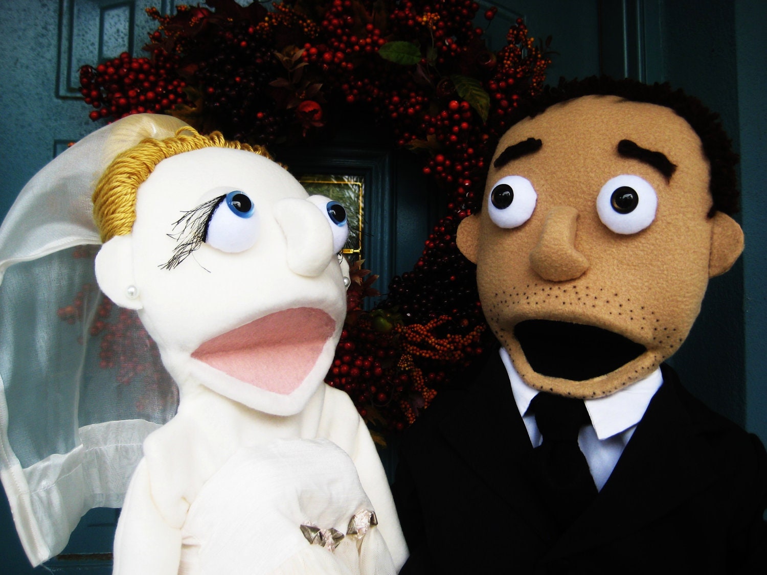Bridal Puppets portrait puppets custom puppets wedding