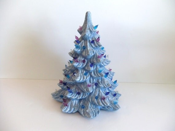 vintage ceramic christmas tree blue vintage ceramic christmas tree blue