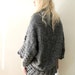 Hand Knitted Grey Cardigan