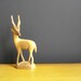 What a Guy - Small Vintage Wooden Antelope - Wood Animal Figurine