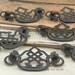 3 vintage drawer pulls