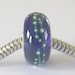 Cobalt Blue Handmade Lampwork European Charm Bead with Pure Silver - SRA - Fits Troll/Pandora etc