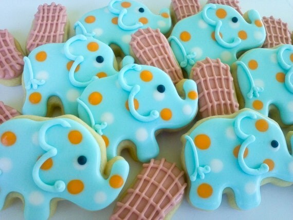 Baby Blue Little Peanut Mini Sugar Cookies- 2 Dozen Il_570xn