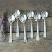 1938 Debonair Round SOUP SPOONS Silverplate Flatware set of 6