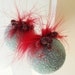 Christmas Ornaments, Baubles of Sand, Aqua Cranberry