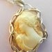 1960 Cameo, Italian, from Naples-vintage high quality -in genuine stone sardonyx, pendant- Sardonic CAMEO --Art. 183/2 -