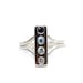 Modern Blue Ombre Gemstone Silver Ring - Ombré