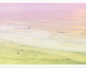 San Francisco Photography, Beach Landscape, Pink Yellow green - California Dreaming - Surf's Up