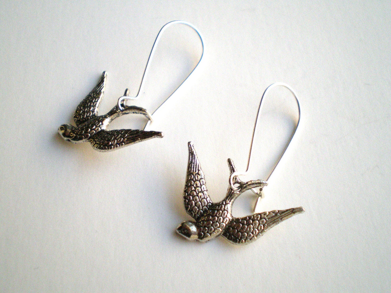 Silver Swallow Earrings By Expressionsbycheree On Etsy