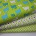 Organic Cotton Collection Lamb Lime from Modern Whimsy by Laurie Wisbrun for Robert Kaufman - 1 YD