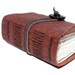 Harmony - Wee Chunky Book - Handmade - Rust and Brown Leather with Jade Adornment
