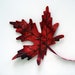 Red Maple Leaf Fabric Bookmark Fall Decor