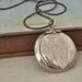 VINTAGE FIND antique sterling silver compact case pill box container locket necklace