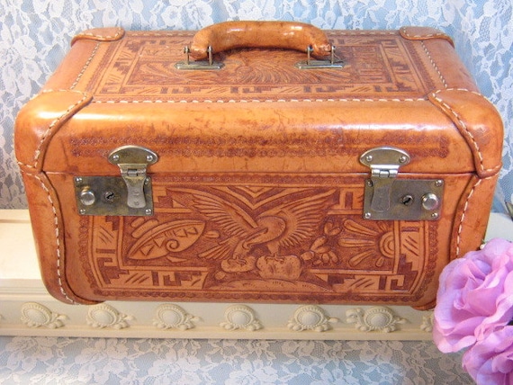 leather train case makeup