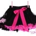 TrendyGirlz Toddler XS Barbie Girl Black, Pink and Hot Pink Rainbow Pettiskirt Ready To Ship