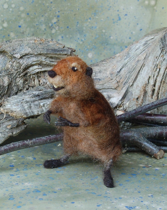Needle Felted Beaver