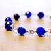 Sapphire Bracelet, Sterling Silver Wire Wrapped Genuine Sapphires, September Birthstone