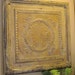 2'x2' Antique Ceiling Tin Tile. Salvaged in Kansas. Original paint finish. Circa 1900. FRAMED & Ready to Hang. Great for Magnet Board.