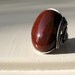 Red Statement Ring, Indian Agate Gemstone, Oxidized Silver, Fall Fashion Jewelry