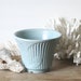 Vintage Art Deco Pottery Planter Pale Powder Blue Beach Cottage