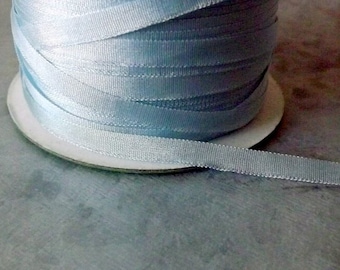 Silk Light Blue Silk Ribbon 1/8 Inch 4 yards 100% Silk