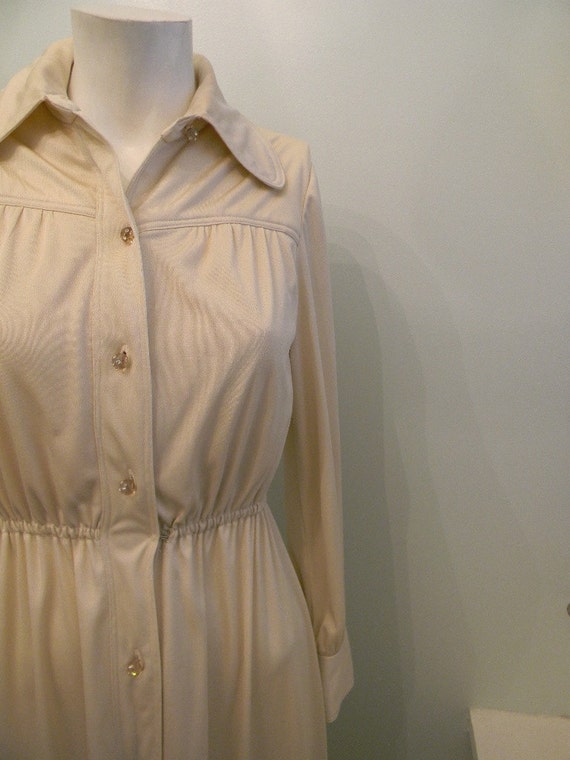 cream jersey dress