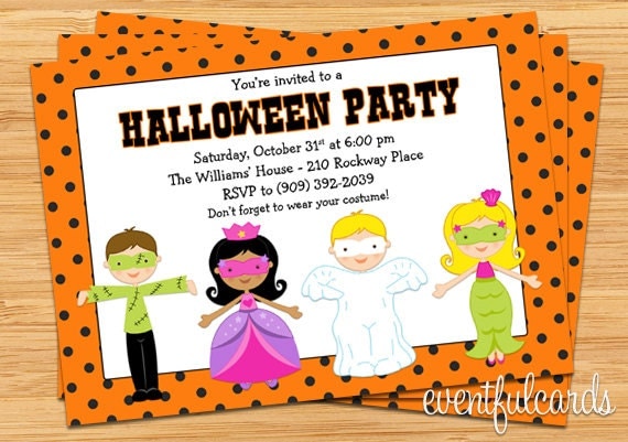 Kids Halloween Costume Party Invitation - Printable by EventfulCards ...