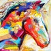 Original Equine Horse palette knife painting oil impasto on canvas impressionism fine art by Karen Tarlton