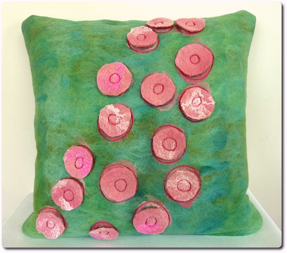 Items similar to Decorative Pillow Cover. Wool Felt Cushion Cover