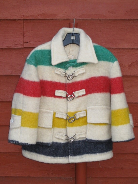 Hudson Bay Blanket Coat Childs Original Wool 4 5 6 Canada Made