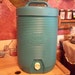 Vtg 1960s Gott Water Jug/Cooler, Turquoise, Farm Co op Advertising