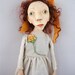 cloth and clay collectible folk art doll painted hand stitching Colleen original sculpt