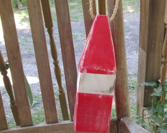 Reclained Distressed 12" Wood Buoy. Nautical Decor. Beach Decor. Lake Decor. Lobster floats. Lobster Buoy. Made to Order