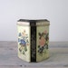 Yellow and Black Floral Tin Box from England by Daher