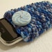 For Alexandra Knit IPhone Case, Phone Cozy, Knit Phone Sleeve, Blue Phone Sock, Back to School, Blue Phone Sleeve, Knit Blue Phone