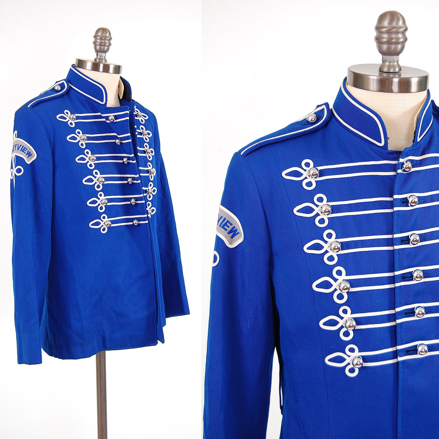 Vintage MARCHING BAND jacket / Royal blue by digvintageclothing