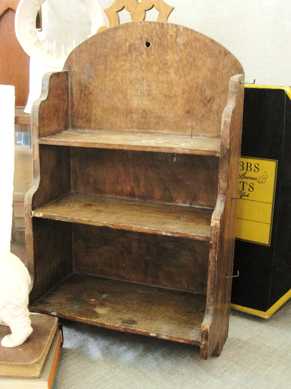 Vintage Primitive Wooden Shelf Farmland Chic