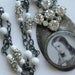Joan of Arc Necklace Religious Vintage Rhinestone Button