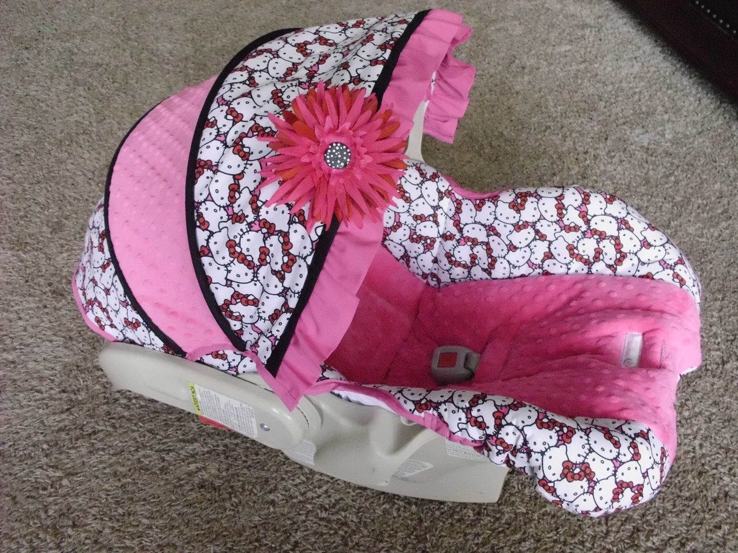 Custom Hello Kitty Car Seat Cover by BabyBelovedBoutique on Etsy