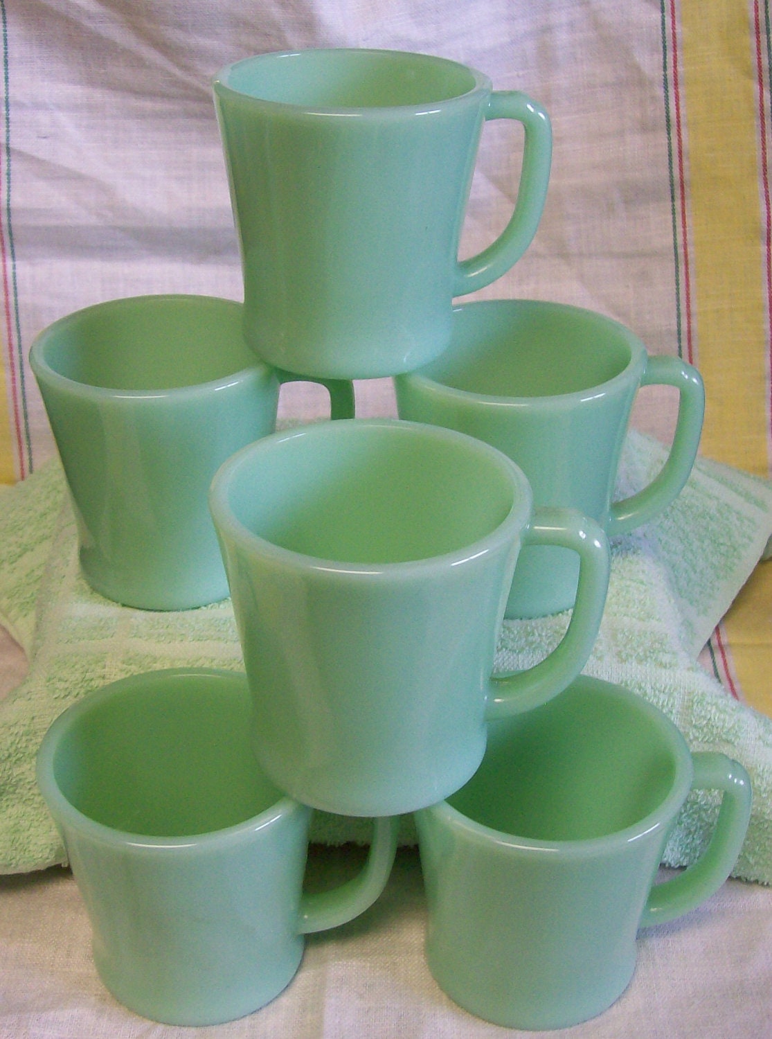 Vintage Fire King Jadite Jadeite Green Glass Restaurant Ware D