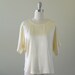 Vintage 1980s Blouse -- Ivory Silk Blouse