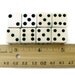 Vintage Game Dice Black and White set of 8