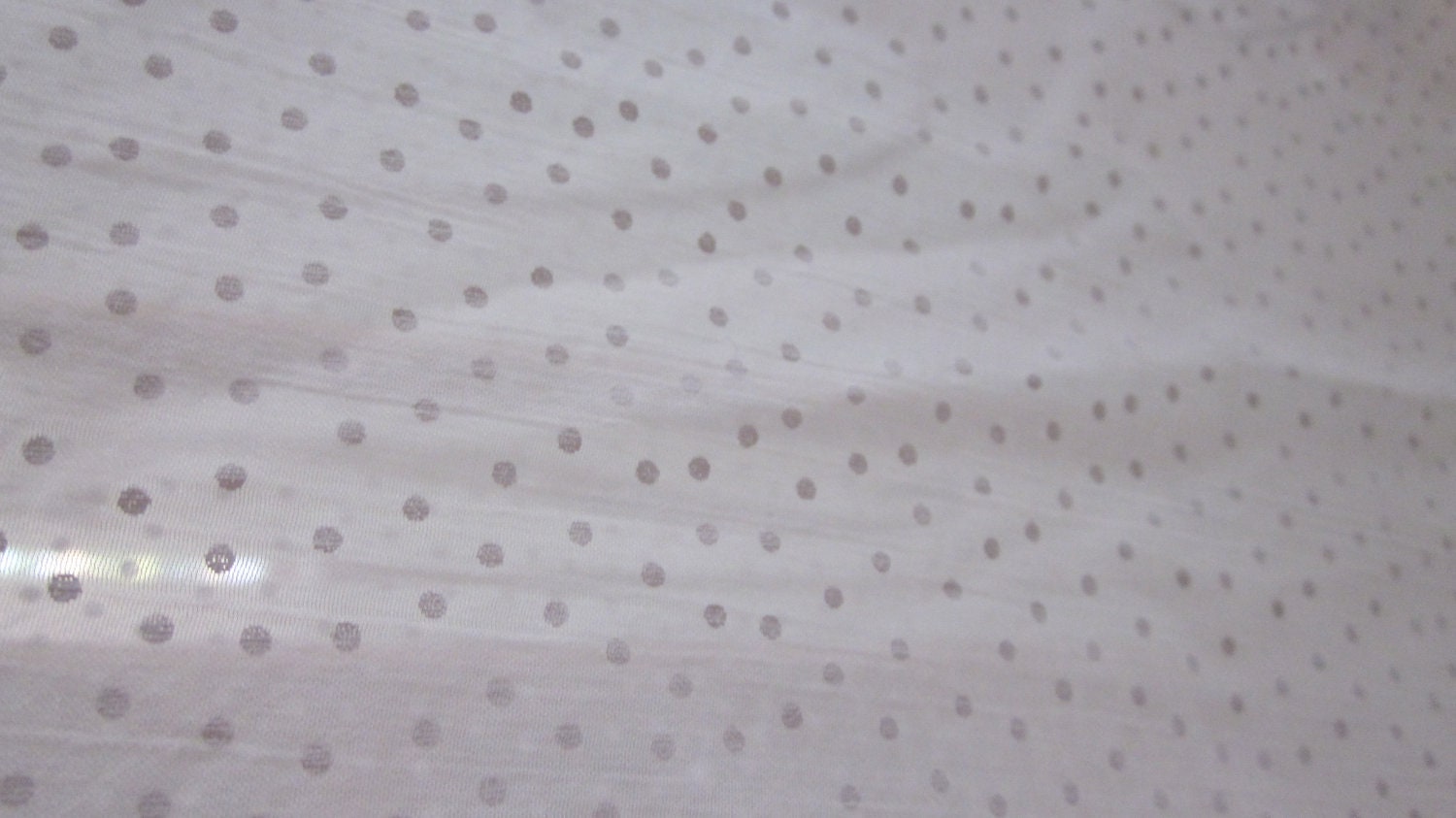Sheer Fabric White with dots white polka dots all over